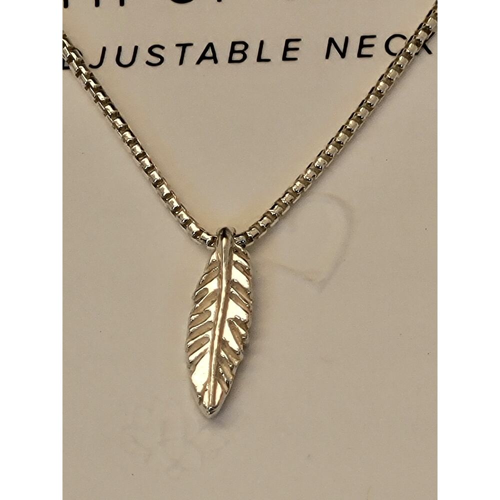 Alex and Ani Necklace Sterling Silver 925 15" / 18" Adjustable Feather Light New - Picture 5 of 6